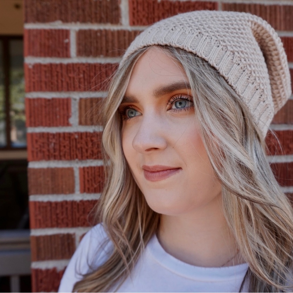 New Cozy Cream Oversized Beanie